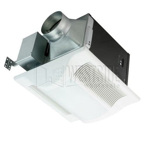Panasonic FV-08VKSL1 30-80 CFM WhisperGreen Premium Continuous and Spot Ventilation Fan with Light for 4" Duct