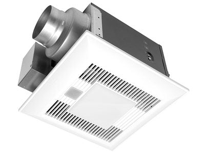 Panasonic FV-08VKML3 Bathroom Fan, 80 CFM WhisperGreen Continuous Ventilation w/ Light & Motion Sensor- for 4" Duct