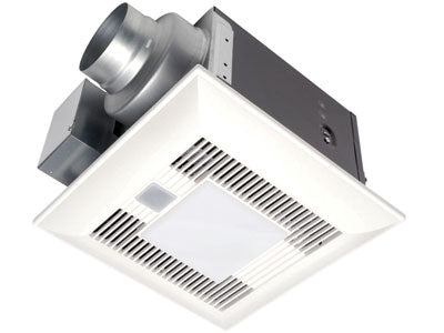 Panasonic FV-08VKME3 Bathroom Fan, 80 CFM WhisperGreen-LED Ceiling Mounted Ventilation DC Motor w/ LED Light & Motion Sensor - for 4" Duct