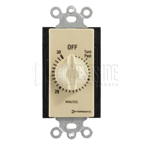 Intermatic Timer, 30 Minute Decorator Spring Wound Timer - Ivory