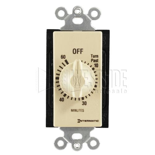Intermatic Timer, 60 Minute Spring Wound Decorator Timer - Ivory