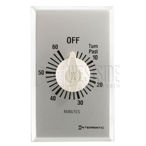 Intermatic Timer, 60 Minute Spring Wound Commercial Timer - White Dial