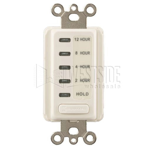Intermatic Timer, 2/4/8/12 Hour Electronic Auto Shutoff Timer - Light Almond