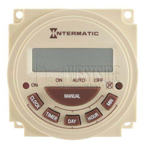 Intermatic Timer, 240V SPST 7-Day Digital Panel Mount Pool & Spa Timer