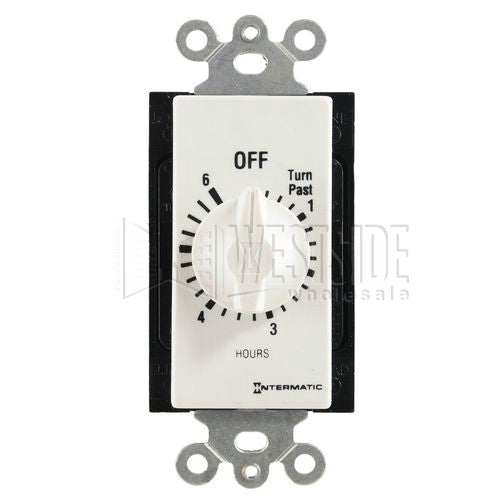 Intermatic Timer, 6 Hour Spring Wound Decorator Timer -White