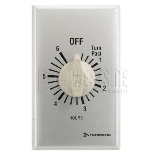 Intermatic Timer, 6 Hour Spring Wound Commercial Timer - White Dial