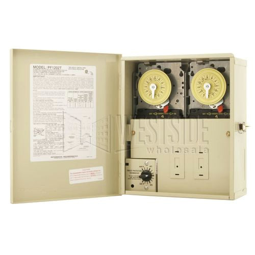 Intermatic Timer, 240V Pool & Spa Control Panel w/Dual 24-Hour Mechanical Timer and Freeze Protection