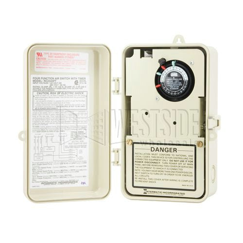 Intermatic 120/240V 1-Circuit Air Switch with Mechanical Timer in Rainproof Enclosure