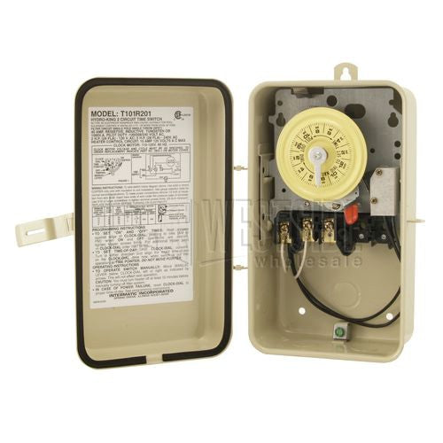 Intermatic Timer, 120-240V Mechanical Timer w/ Heater Protection in Metal Enclosure