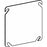 Orbit 4BC Electric Box Cover, Flat Blank Steel - 4" Square