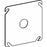 Orbit 4BCK Electric Box Cover, Flat 1/2" Knockout Steel - 4" Square