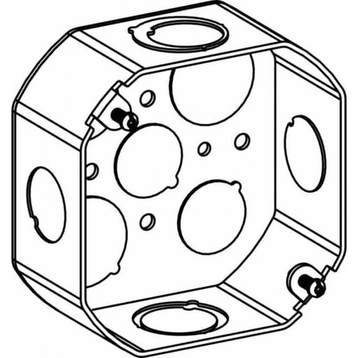 Orbit 4RB-MKO Electric Box, 1 1/2" Deep Welded Box w/1/2" & MKO Knockouts - 4" Octagonal