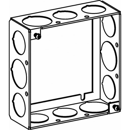 Orbit 4SB-50/75-EXT Electric Box Extension Ring, 1 1/2" Deep Welded Box w/1/2" & 3/4" Knockouts - 4" Square