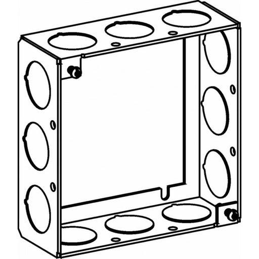 Orbit 4SB-50-EXT Electric Box Extension Ring, 1 1/2" Deep Welded Box w/1/2" Knockouts - 4" Square