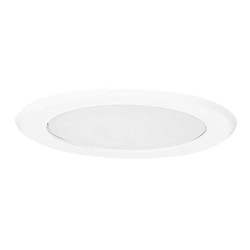 Halo 5" Recessed Showerlight Trim, White with Frosted Lens