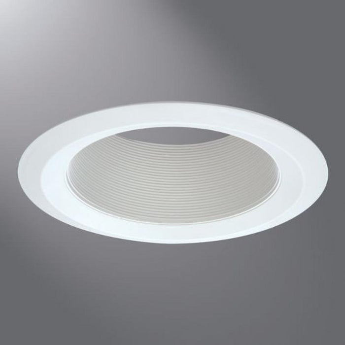 Halo Recessed Lighting Trim, 5" Tapered Metal Baffle, White Self-Flange Ring - White
