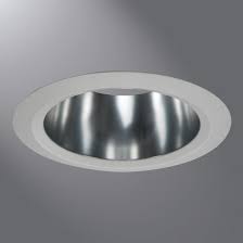 Halo Recessed Lighting Trim, 5" Specular Clear Tapered Reflector, White Self-Flange Ring