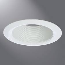 Halo Recessed Lighting Trim, 5" Plastic Tapered Coilex Baffle, White Self-Flange Ring - White