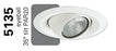 Halo Recessed Lighting Trim, 5" Adjustable Eyeball, Self-Flange Ring, 35-Degree Max. Tilt - White (For PAR20's)