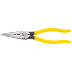 Klein Tools D203-8N 8-7/16"" Heavy Duty Long Nose Pliers - Side Cutting And Wire Stripping