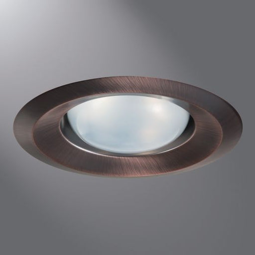 Halo Recessed Lighting Trim, 5" Splay, Self-Flange, w/ socket support - Tuscan Bronze 