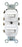 Leviton Light Switch, Duplex Combination Toggle Switch, Commercial Grade, Double 3-Way - White