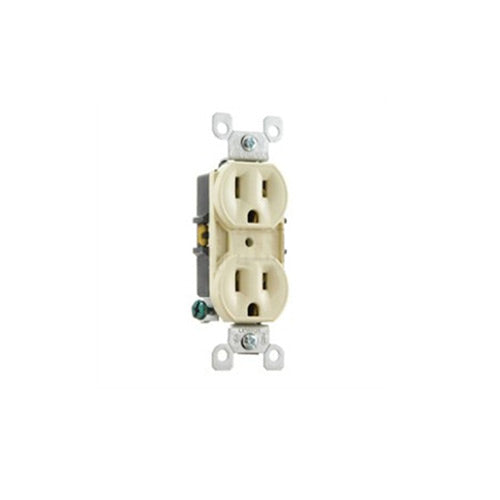Leviton Electrical Outlet, Duplex Receptacle with Quickwire Push-In - Ivory