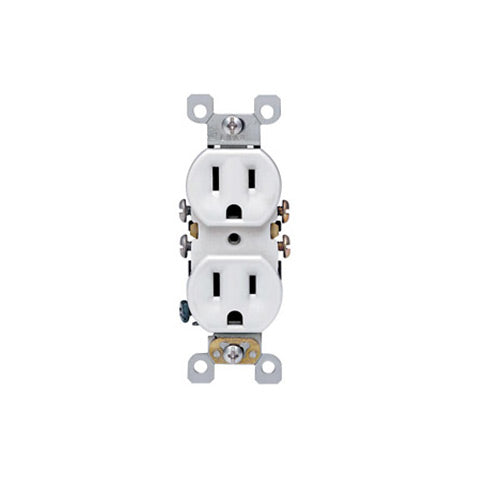 Leviton Electrical Outlet, Duplex Receptacle with Quickwire & Self-Grounding - White