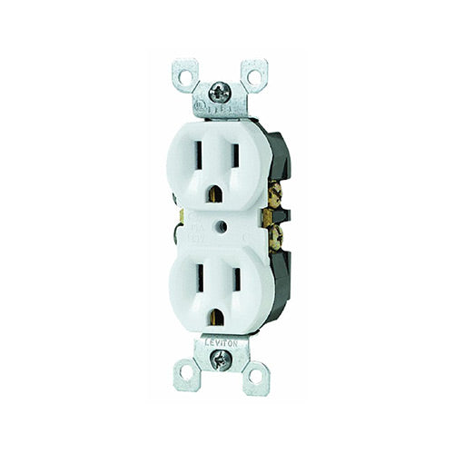 Leviton Duplex Outlet, Receptacle with Quickwire - White