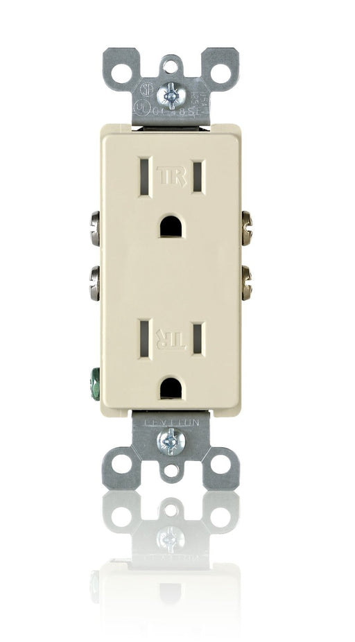 Leviton Electrical Outlet, Decora Duplex Receptacle, Quickwire Push-In & Side Wired - Ivory