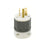 Leviton 20 Amp Plug, 125V, 5-20P, Nylon, Black/White, Industrial Grade   