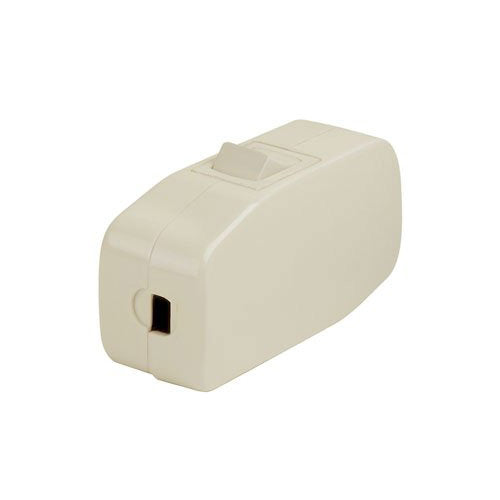 Leviton Light Switch, Heavy Duty In-Line Cord Switch, 3A - Ivory