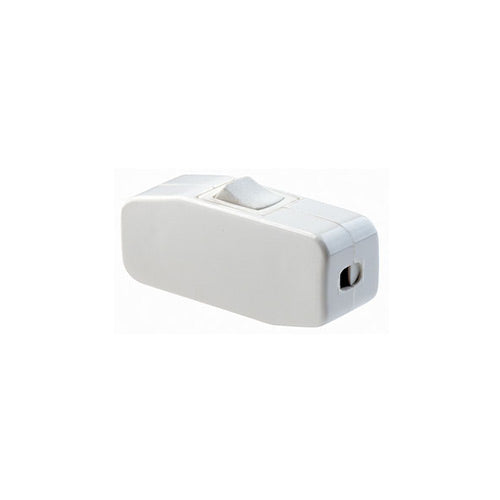 Leviton Light Switch, Heavy Duty In-Line Cord Switch, 3A - White