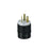 Leviton 20 Amp Plug, 250V, 6-20P, Nylon, Black/White, Industrial Grade   