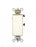 Leviton Light Switch, Decora Plus Rocker Switch, Commercial Grade, 20A, Single-Pole - Light Almond