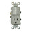Leviton Light Switch, Decora Combination Switch, Rocker & Receptacle, Single-Pole - Gray