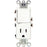 Leviton Electrical Outlet, Decora Combination Single-Pole Switch and Receptacle - White