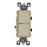 Leviton Light Switch, Decora Combination Switch, Double Rocker, 20A, Single-Pole - Almond