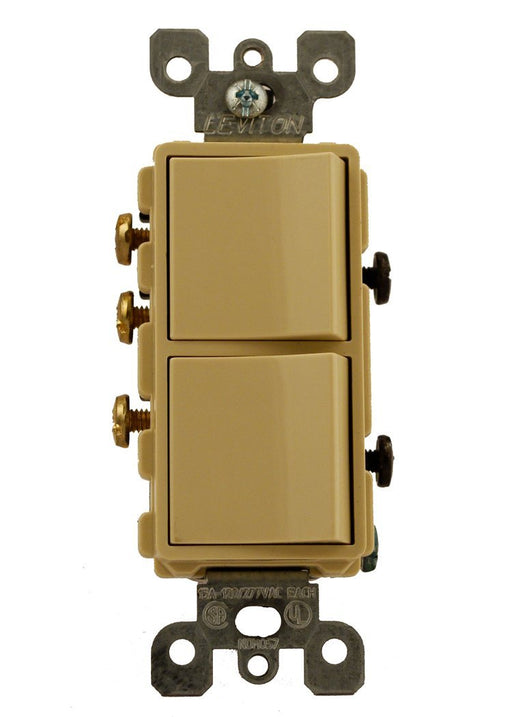 Leviton Light Switch, Decora Combination Switch, Single-Pole - Ivory