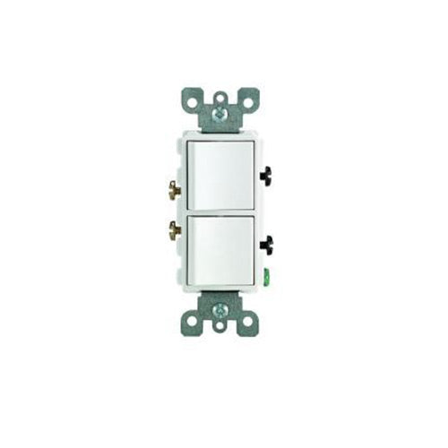 Leviton Light Switch, Decora Combination Switch, Single-Pole - White
