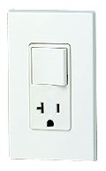 Leviton Light Switch, Decora Combination Switch, 20A, 3-Way - White