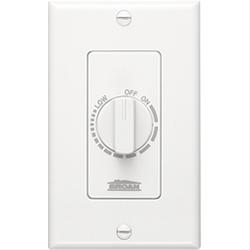 Broan Variable Speed Control, 3A 120V Electronic 1-Gang - White