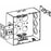 Orbit 5SDB-MC-MS Electric Box, 2 1/8" Deep MC Box w/MKO & Loom Knockouts, 1/2" & 3/4" Bottom Knockouts & MS Bracket - 5" Square