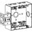 Orbit 5SDB-MC2-MS Electric Box, 2 1/8" Deep MC Box w/MKO & Loom Knockouts, MKO Bottom Knockout & MS Bracket - 5" Square