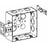 Orbit 5SDB-MKO-MS Electric Box, 2 1/8" Deep w/MKO Knockouts & MS Bracket - 5" Square
