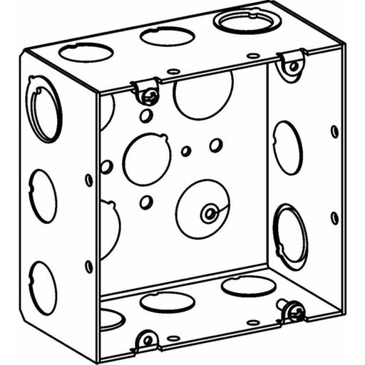 Orbit 5SLB-MKO Electric Box, 2 1/2" Deep w/MKO (3/4" & 1") & MKO (1" & 1 1/4") Knockouts - 5" Square