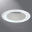 Halo Recessed Lighting Trim, 6" White Tapered Metal Baffle, White Self-Flange Ring