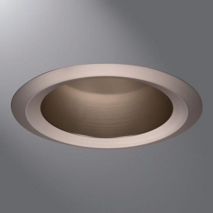 Halo Recessed Lighting Trim, 6" Full Cone Reflector, Self-Flange - Satin Nickel