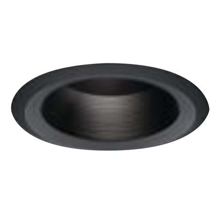 Halo Recessed Lighting Trim, 6" Full Cone Black Baffle, Black Self-Flange Ring