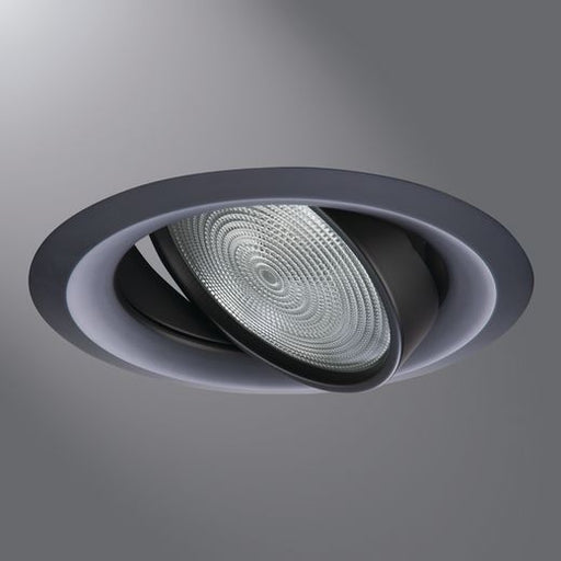 Halo Recessed Lighting Trim, 6" Adjustable Gimbal, Trim Ring - 25-Degree Tilt - Black